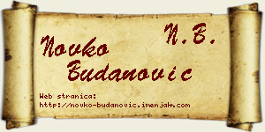 Novko Budanović vizit kartica